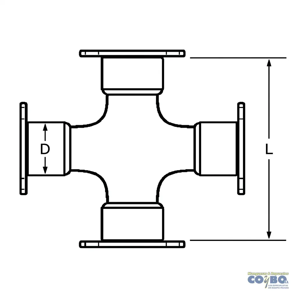 UNION BARRA D=1-15/16 L=6-3/32  (6.0494" - Imagen 1
